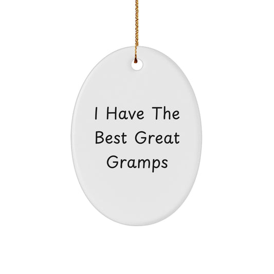 Funny Gramps Gifts Oval Ornament I Have The Best Great Gramps Christmas Decorations For Men - Image 1