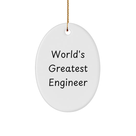 Engineer Christmas Ornament Gift for Him - World's Greatest Keepsake - Image 1
