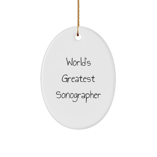 World's Greatest Sonographer Novelty Christmas Ornament Gift for Friends - Image 1