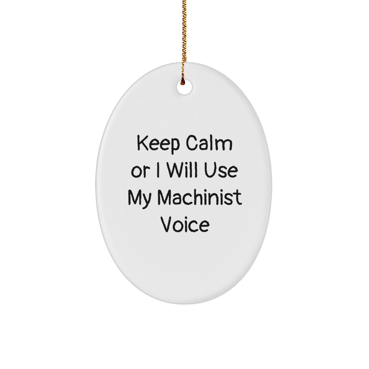 Christmas Ornament Gift for Her - Machinist Keeps Calm Present - Image 1