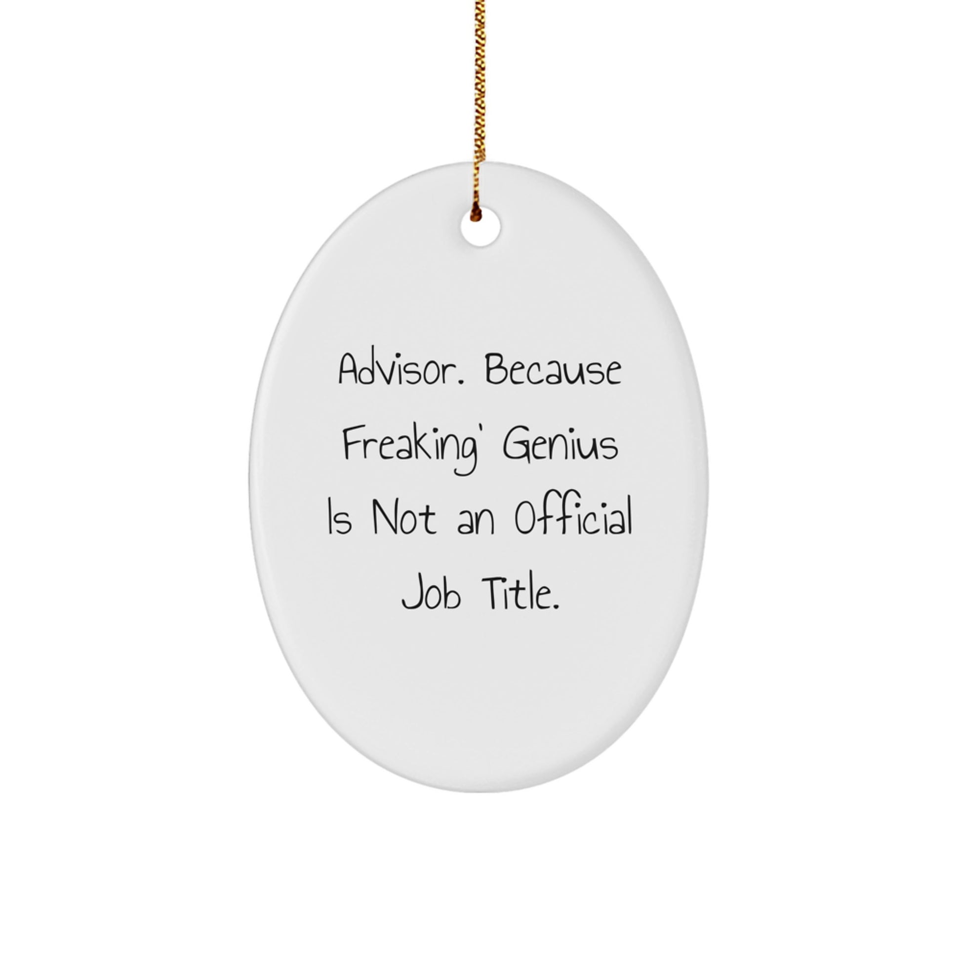 Funny Advisor Oval Ornament Gifts from Friends for Advisor, Oval Ornament, Gifts for Men, Women, Friends, Coworkers, Family, Christmas Unique Gifts - Image 1