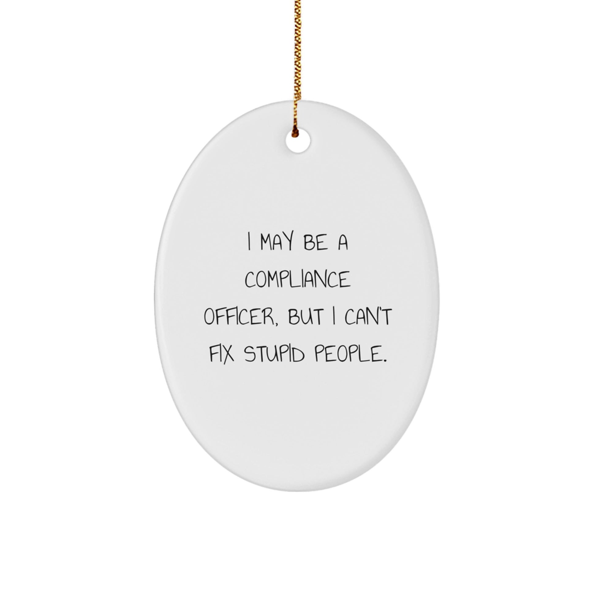 Compliance Officer Keepsake Christmas Ornament for Him Gift - Image 1