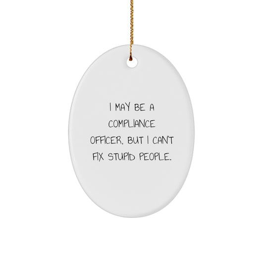 Compliance Officer Keepsake Christmas Ornament for Him Gift - Image 1