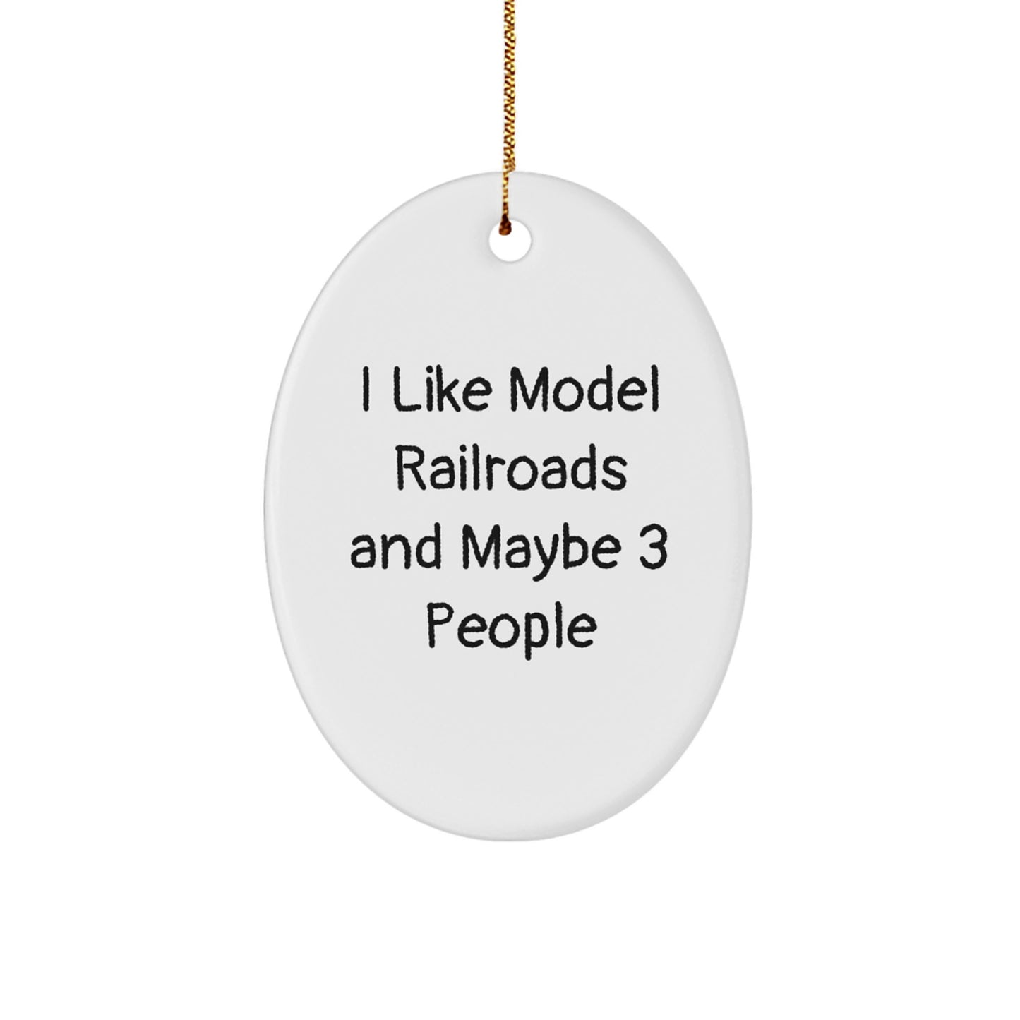 Family Treasure Model Railroads Oval Ornament Christmas Gift - Image 1