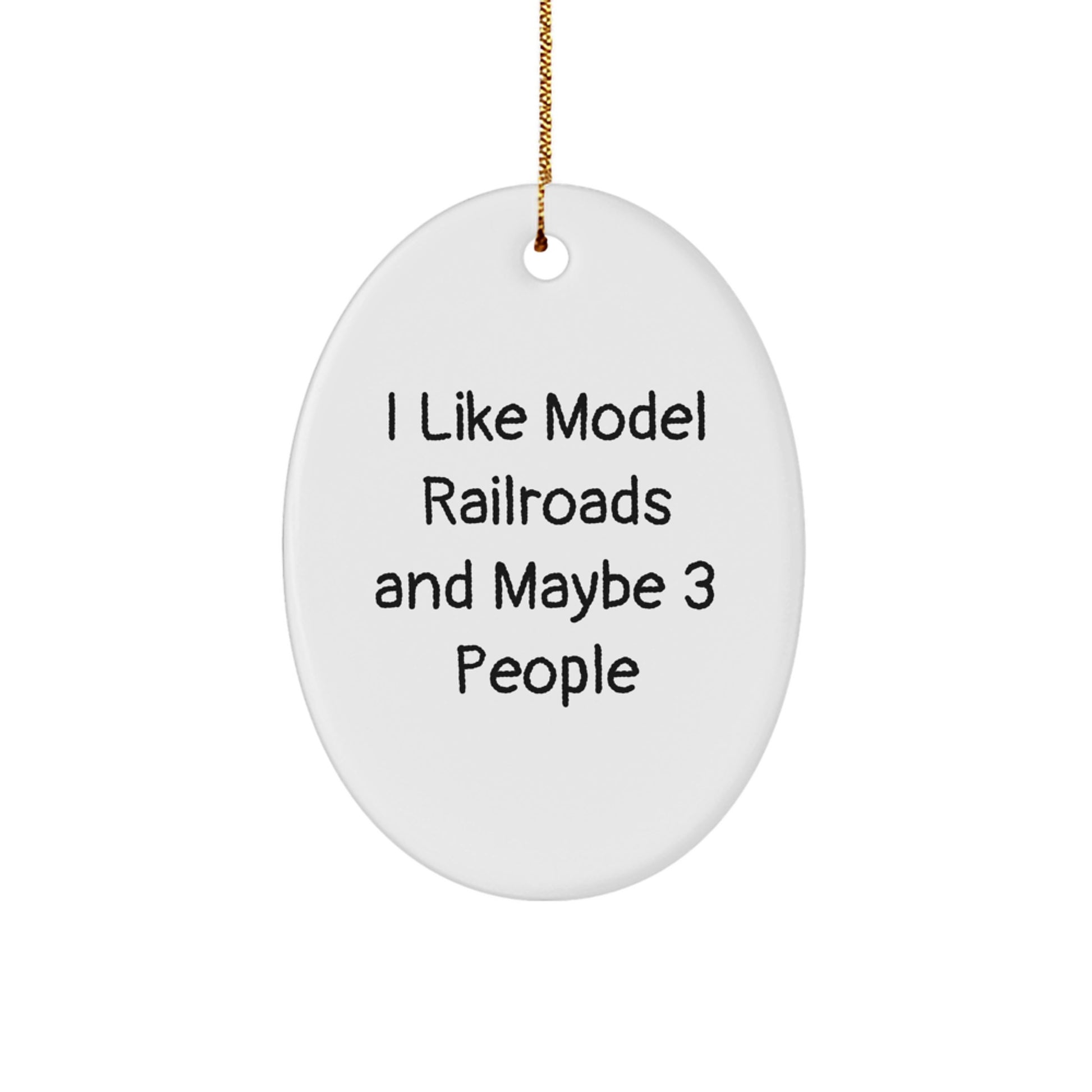 Family Treasure Model Railroads Oval Ornament Christmas Gift - Image 1