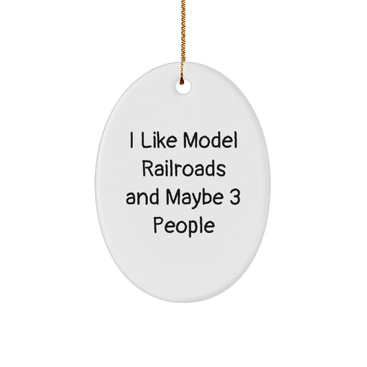 Family Treasure Model Railroads Oval Ornament Christmas Gift - Image 1