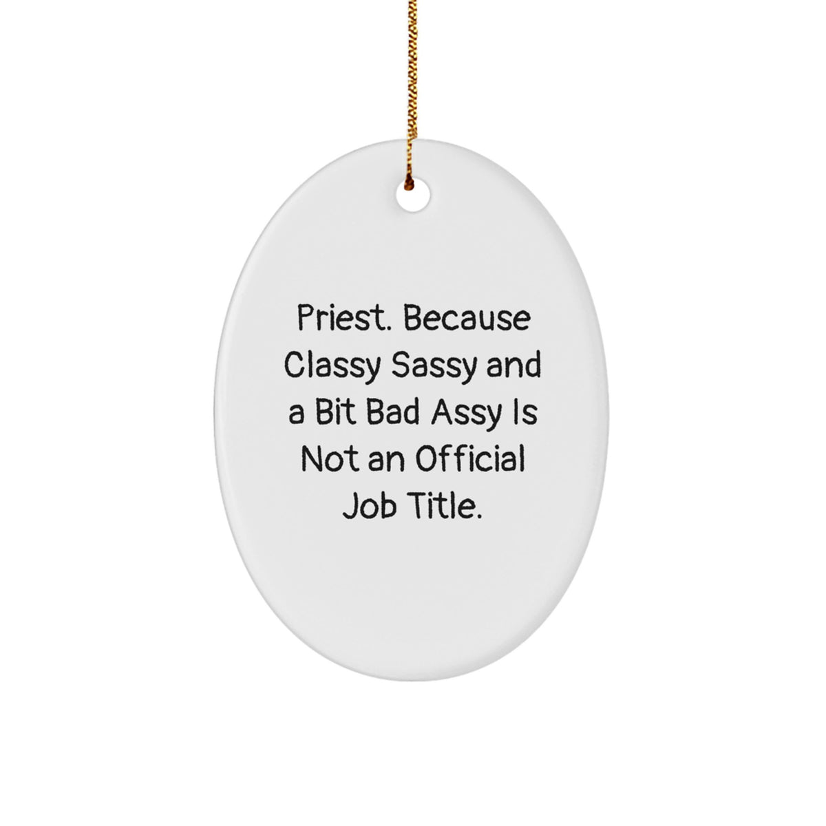 Priest Oval Ornament Keepsake Holiday Christmas Gift for Him - Image 1