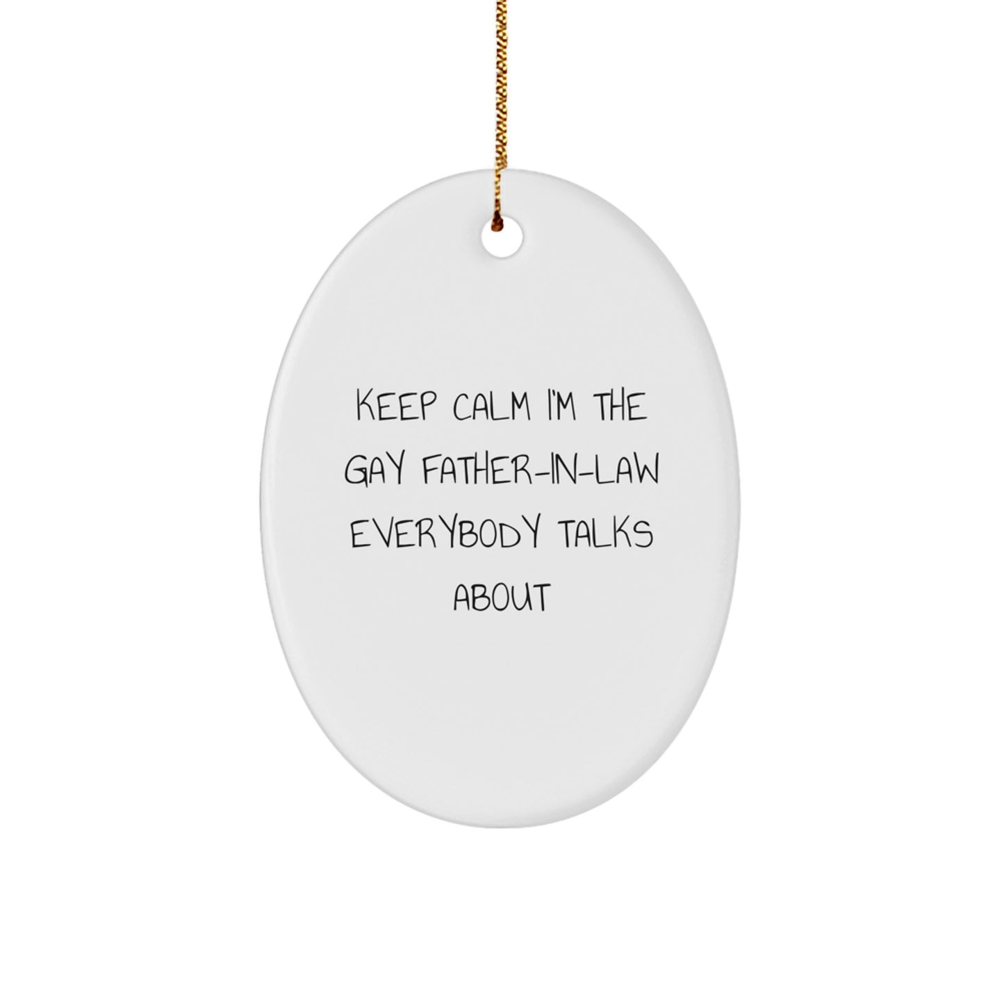 Funny Father-in-law Oval Ornament Gifts from Friends for Christmas Unique Gifts - Image 1