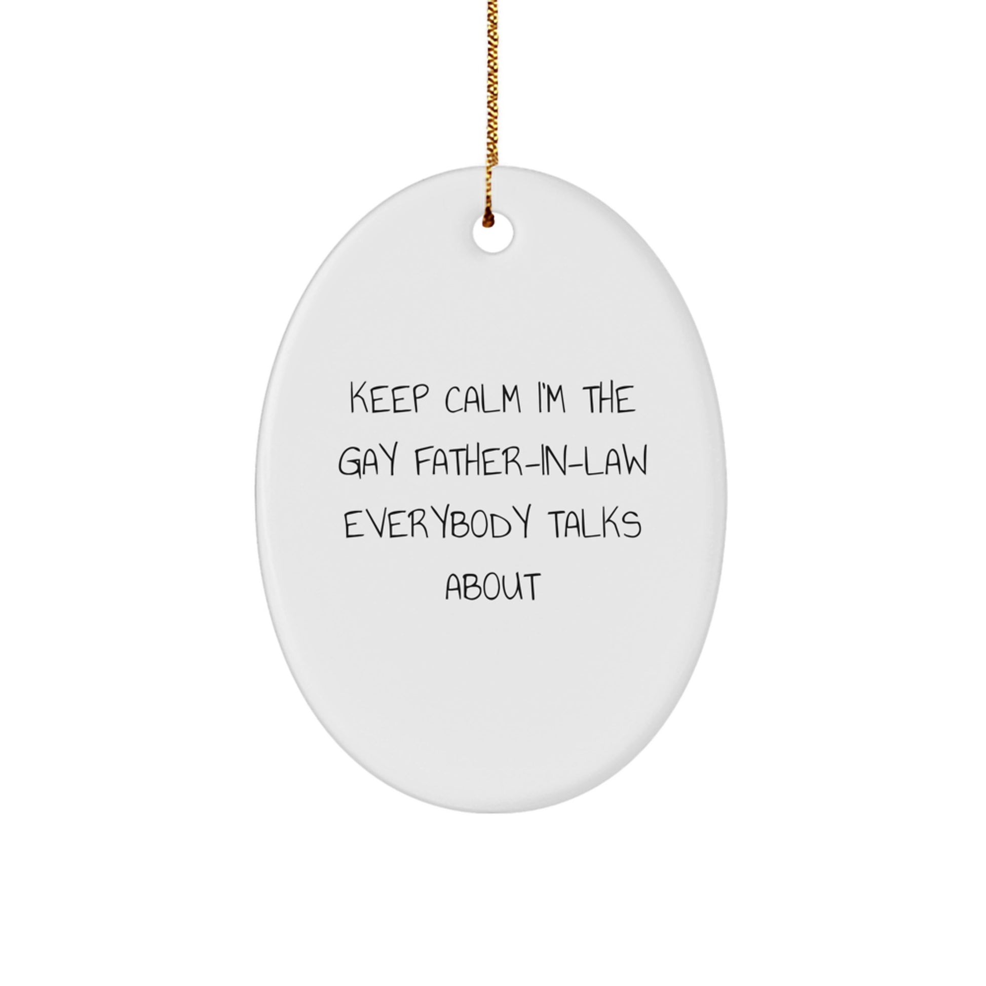 Funny Father-in-law Oval Ornament Gifts from Friends for Christmas Unique Gifts - Image 1