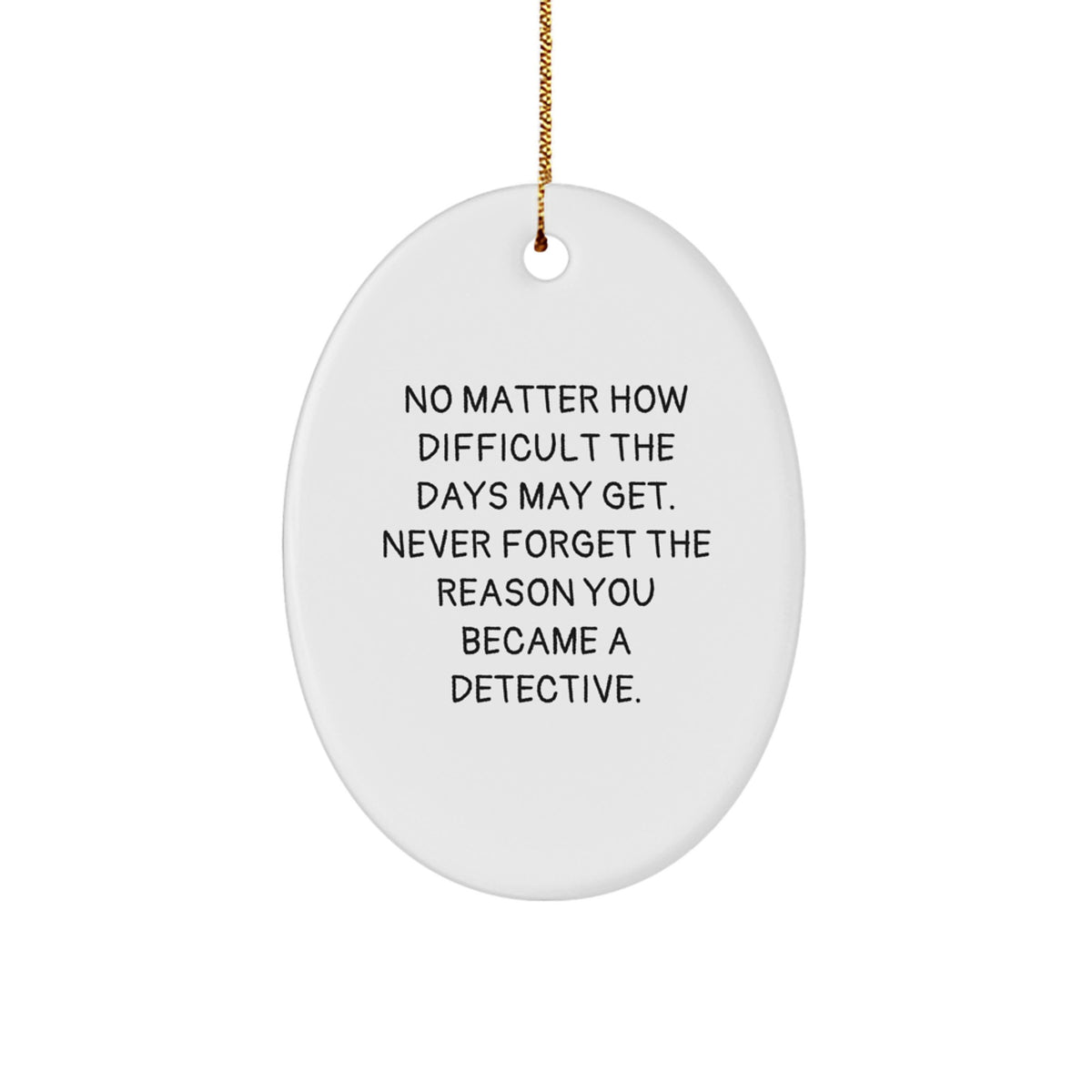 Funny Detective Christmas Oval Ornament Gifts from Friends for Loved Ones - Image 1