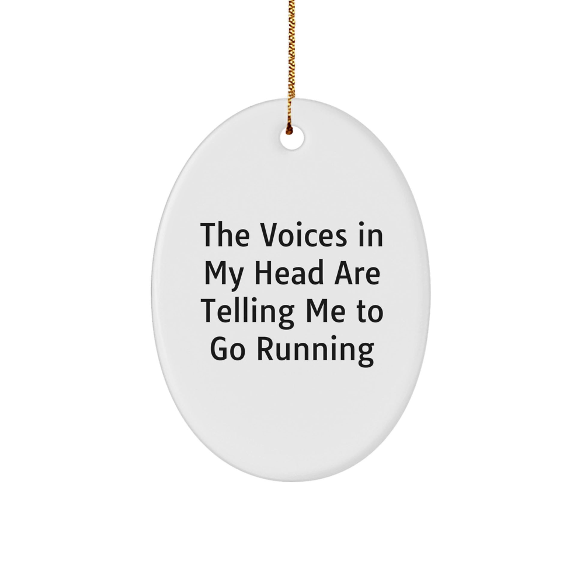 Funny Running Quote Oval Ornament Gifts for Running Friends from Men, Women, Coworkers, Family - Perfect Running Motivation for Christmas Unique Gifts - Image 1
