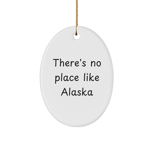 Alaska Christmas Ornament for Him Gift There's no place like Alaska - Image 1