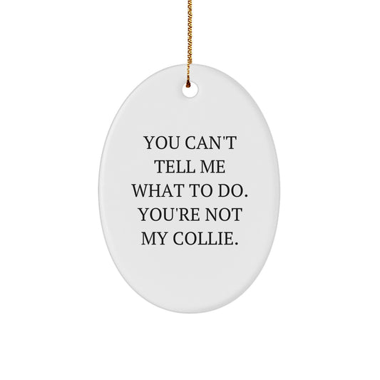 Funny Collie Dog Oval Ornament Gifts for Collie Dog Owners, Unique Christmas Unique Gifts from Friends, Family, or Coworkers - Image 1