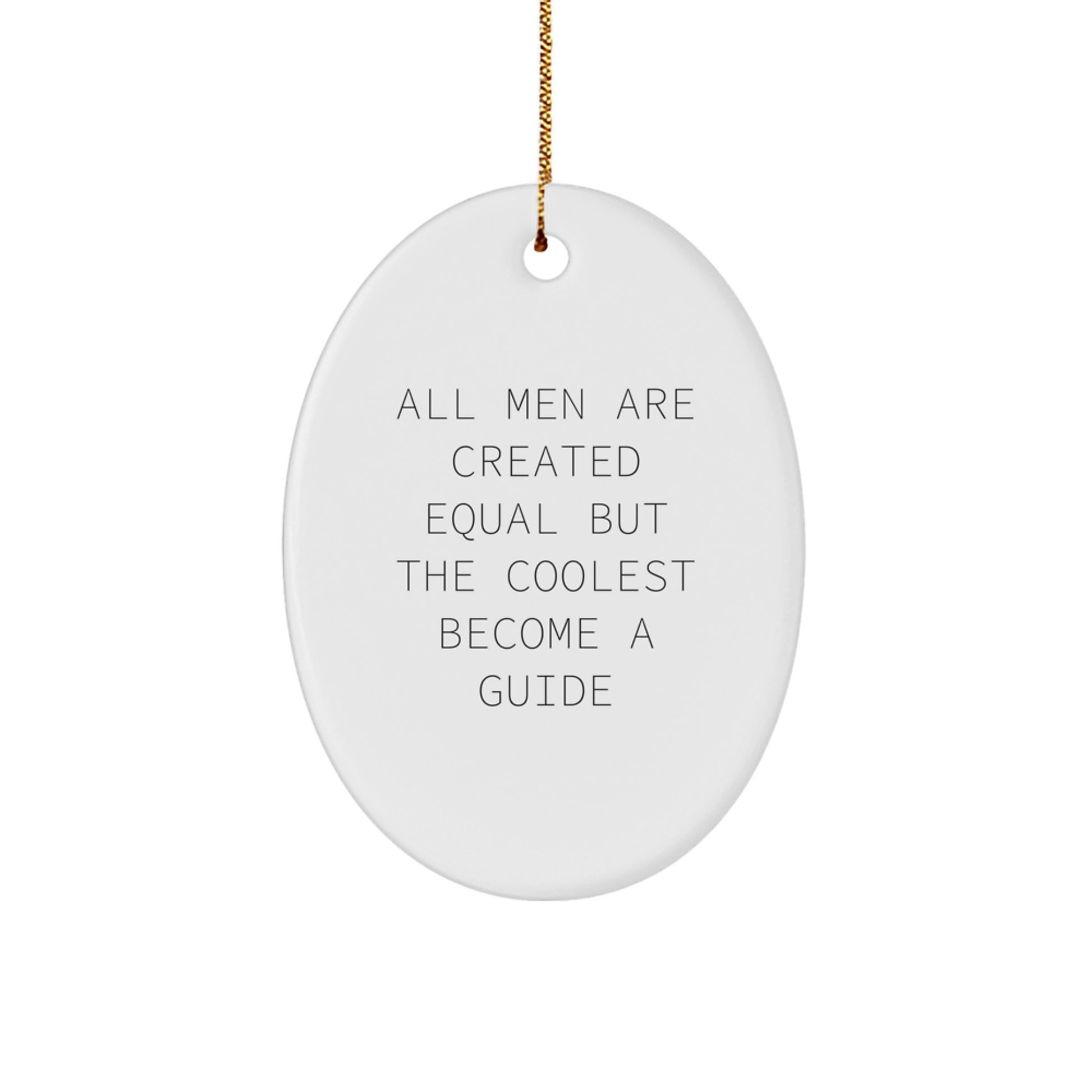 Funny Guide Oval Ornaments for Men Gifts from Friends, Guide Enthusiast Gifts for Men, Christmas Unique Gifts - Image 1