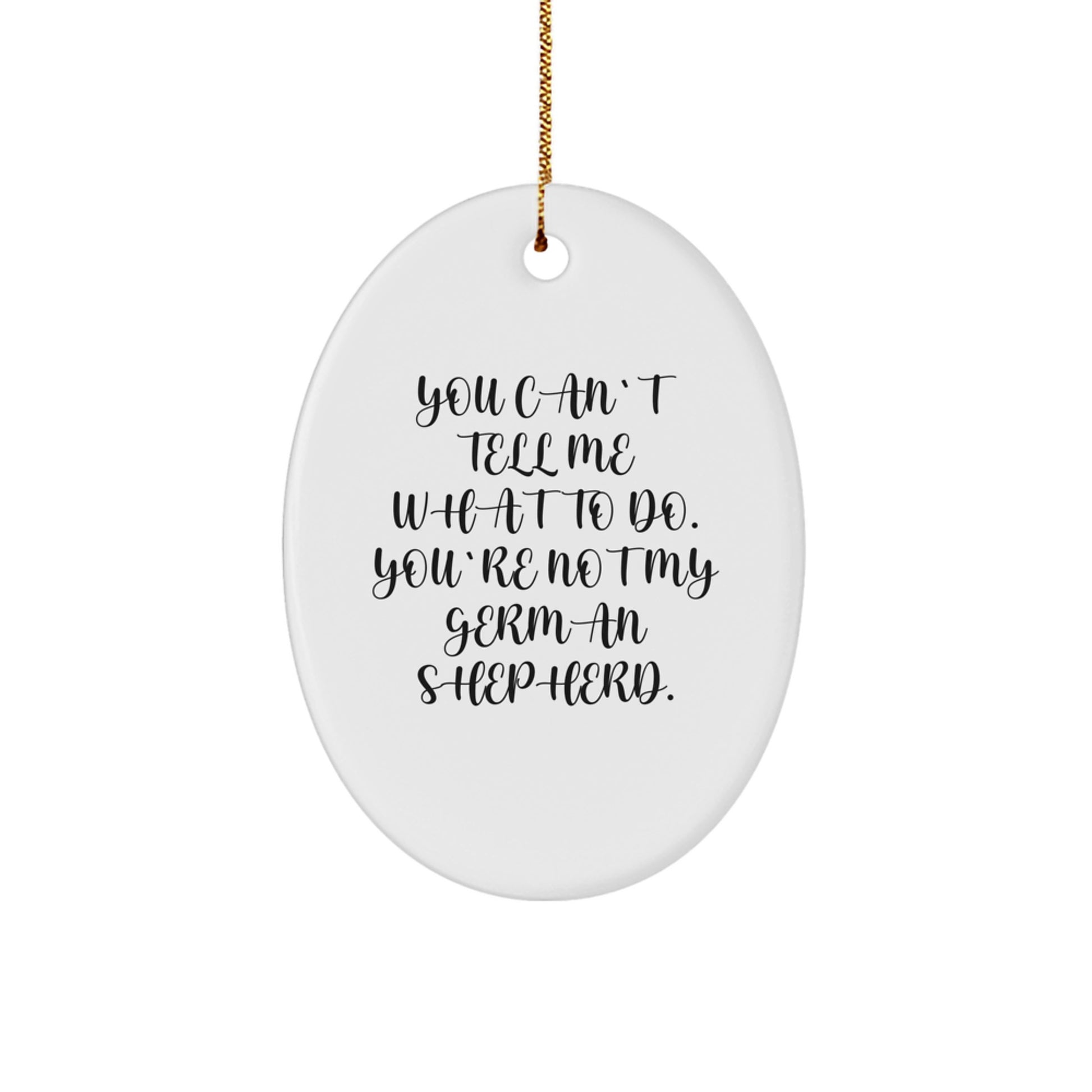 Funny German Shepherd Dog Gifts for Men Women Friends from Family - Oval Ornament for German Shepherd Dog Lovers - Christmas Unique Gifts - Image 1