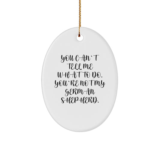 Funny German Shepherd Dog Gifts for Men Women Friends from Family - Oval Ornament for German Shepherd Dog Lovers - Christmas Unique Gifts - Image 1