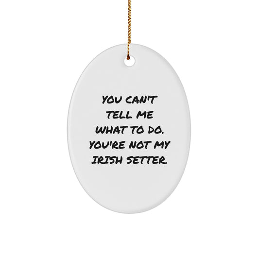 Funny Irish Setter Dog Oval Ornament Gifts from Men to Friends for Christmas - Image 1