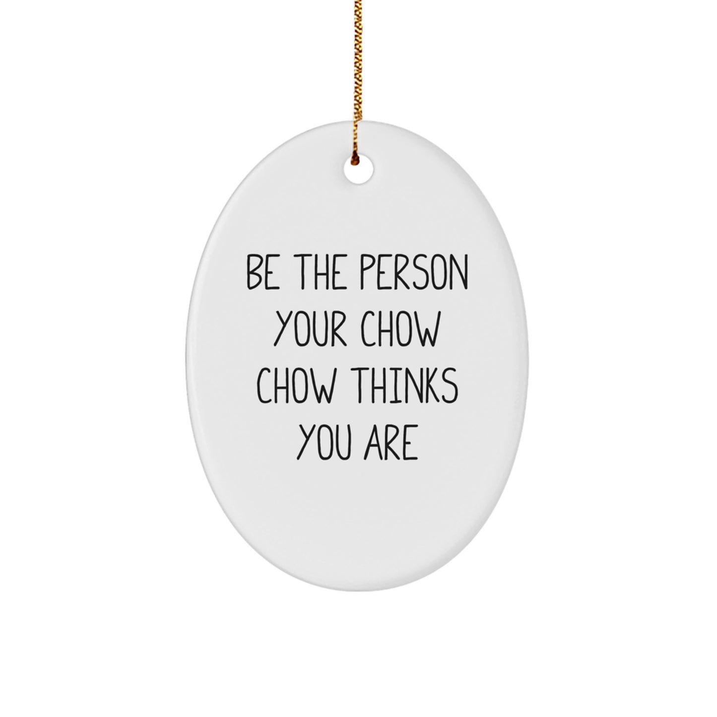Funny Chow Chow Dog Oval Ornament Gifts from Family for Christmas Decoration - Image 1