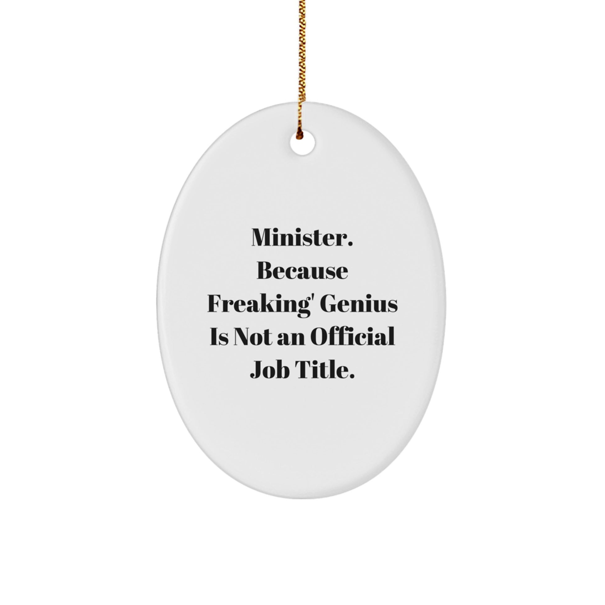 Witty Minister Christmas Ornament Gift for Neighbors Essential Keepsake - Image 1