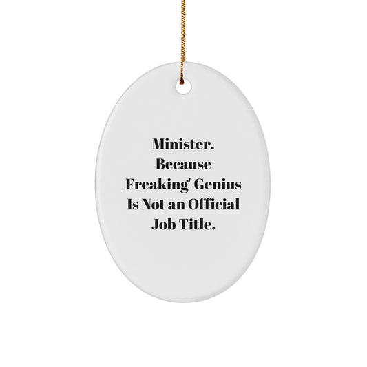 Witty Minister Christmas Ornament Gift for Neighbors Essential Keepsake - Image 1