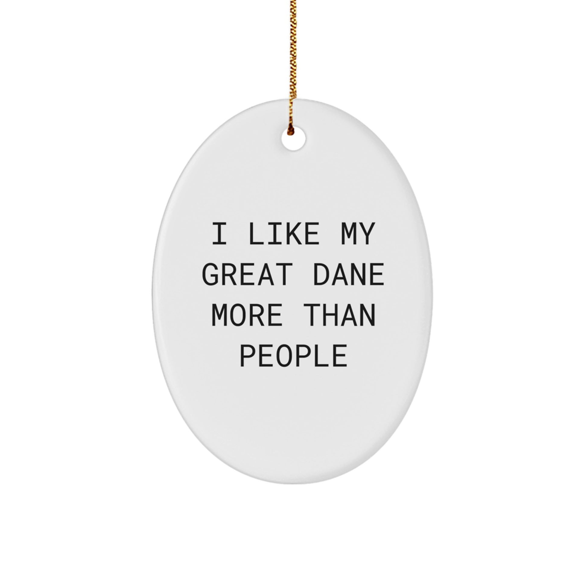 Funny Great Dane Dog Oval Ornament Gifts for Men, Women, Friends, and Family - Perfect for Christmas from the Great Dane Lover - Image 1