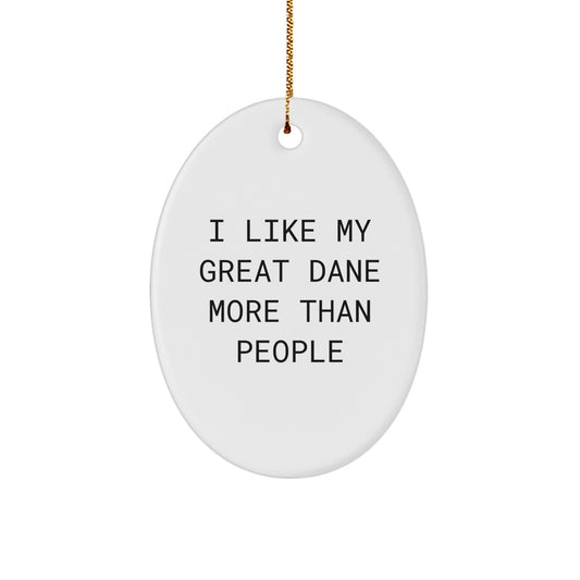 Funny Great Dane Dog Oval Ornament Gifts for Men, Women, Friends, and Family - Perfect for Christmas from the Great Dane Lover - Image 1