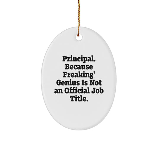 Principal Keepsake Christmas Ornament for Him Gift Office Hero Desk - Image 1