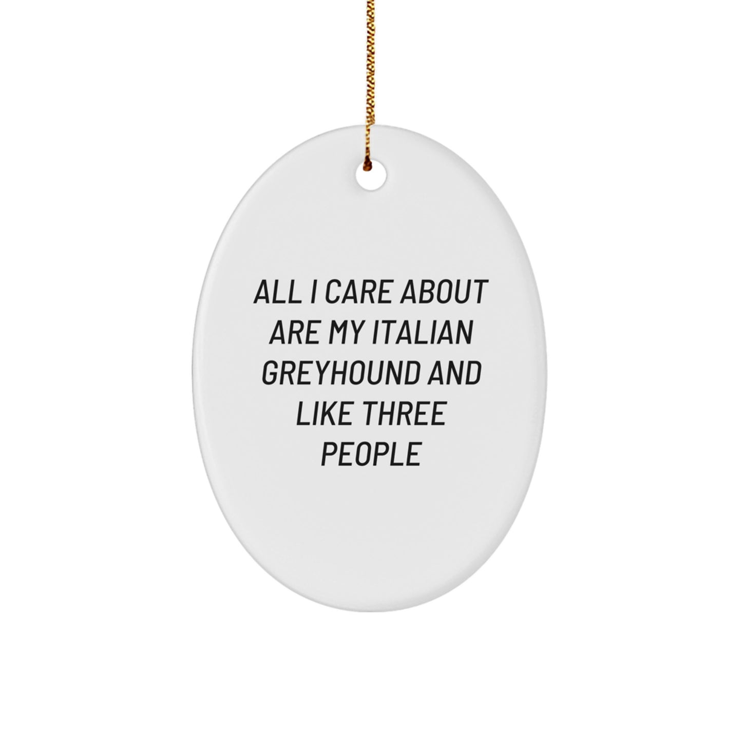 Italian Greyhound Dog Oval Ornament Gifts from Family for Italian Greyhound Dog Enthusiasts, Cute Christmas Unique Gifts - Image 1
