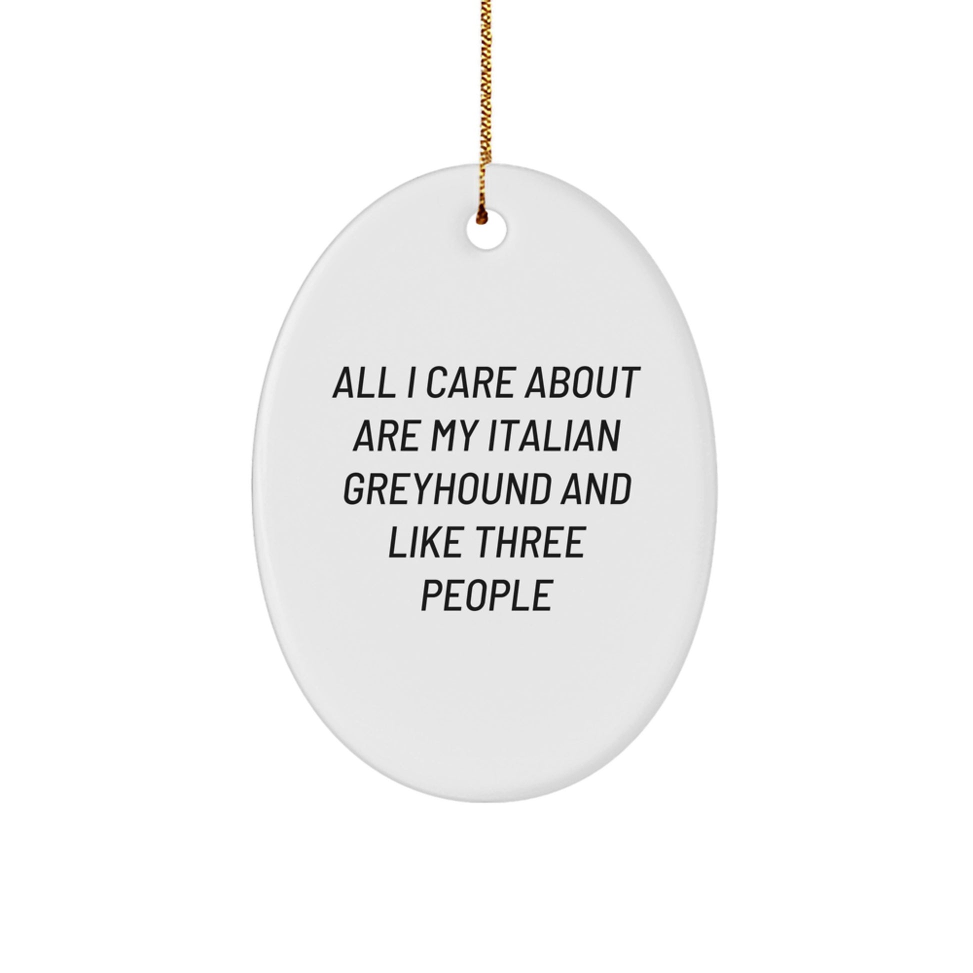 Italian Greyhound Dog Oval Ornament Gifts from Family for Italian Greyhound Dog Enthusiasts, Cute Christmas Unique Gifts - Image 1