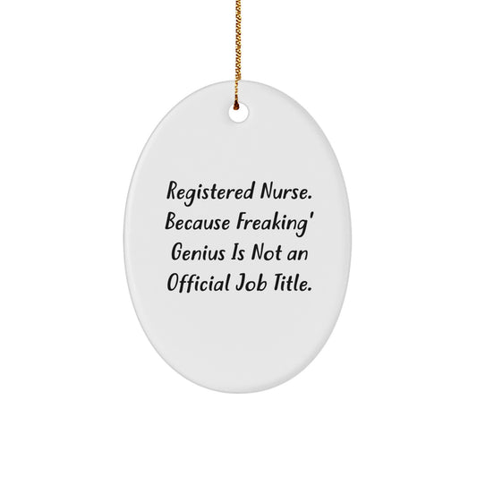 Witty Registered Nurse Christmas Ornament Gift for Friends - Image 1