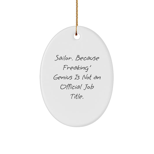 Witty Sailor Christmas Ornament Gift for Friends - Novelty Keepsake - Image 1