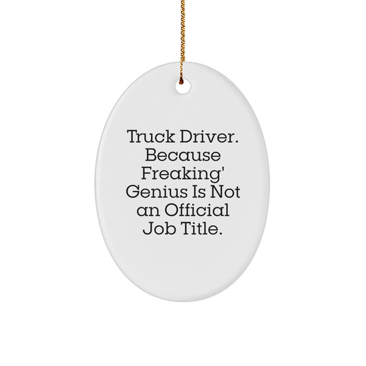 Sassy Truck Driver Novelty Christmas Unique Gift Ornament for Friends - Image 1