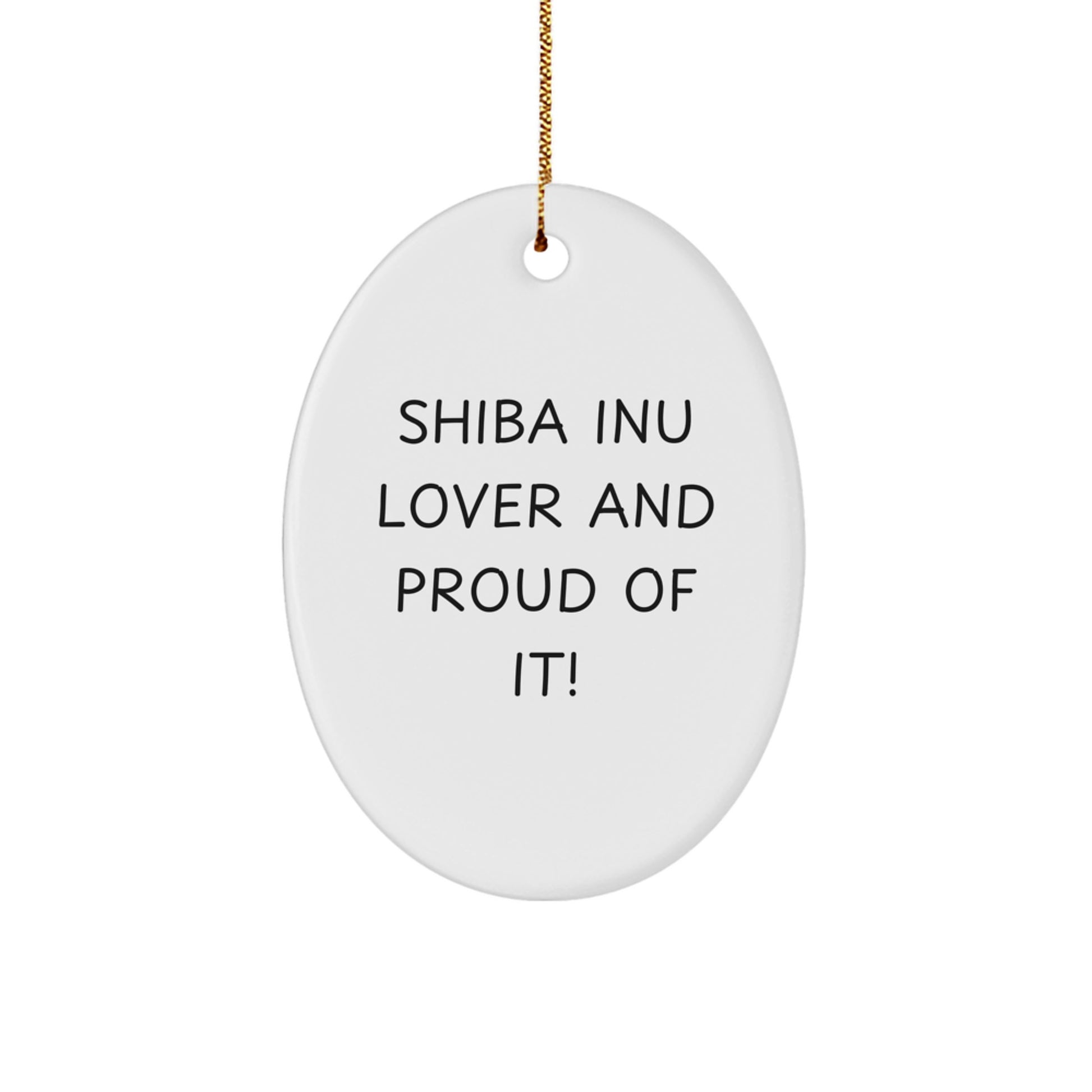 Funny Shiba Inu Dog Lover Gifts from Friends Men Women Family - Shiba Inu Dog Oval Ornament for Christmas Unique Presents - Image 1