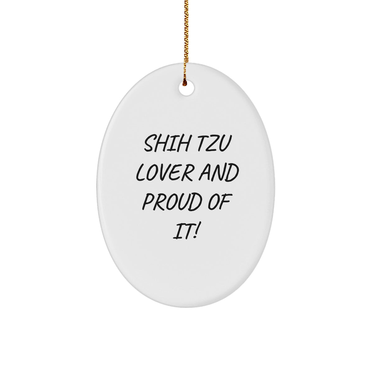 Funny Shih Tzu Dog Lover Gifts for Men Women Friends Family from Shih Tzu Fan - Shih Tzu Christmas Unique Gifts Oval Ornament - Shih Tzu Dog Decorative - Image 1