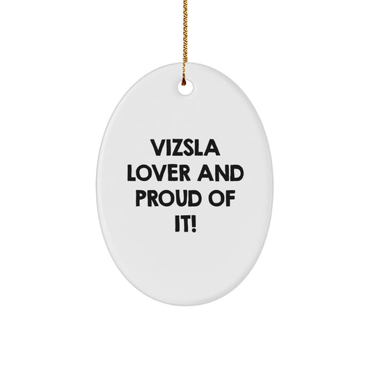 Vizsla Dog Lover Christmas Oval Ornament Gifts from Friends, Family - Image 1