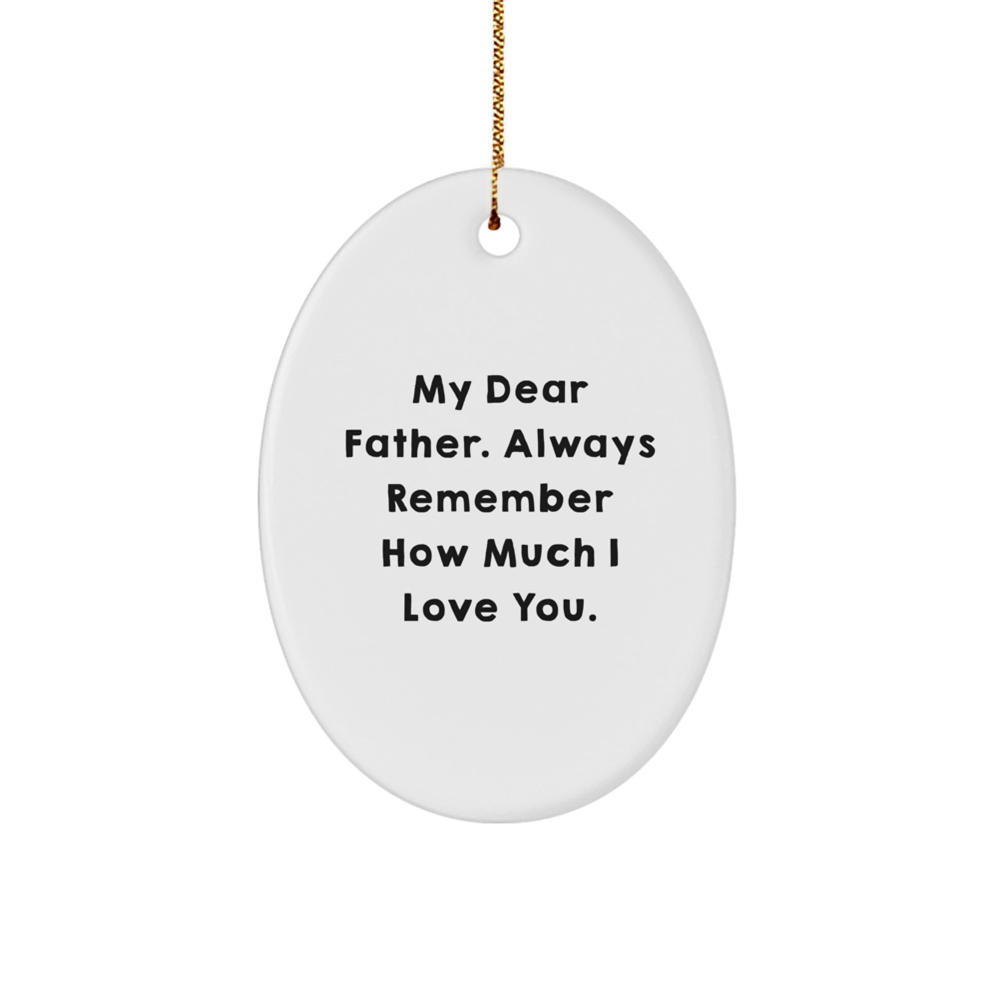 Funny Father Oval Ornament Gifts from Family for Dad Men Christmas Unique - Image 1