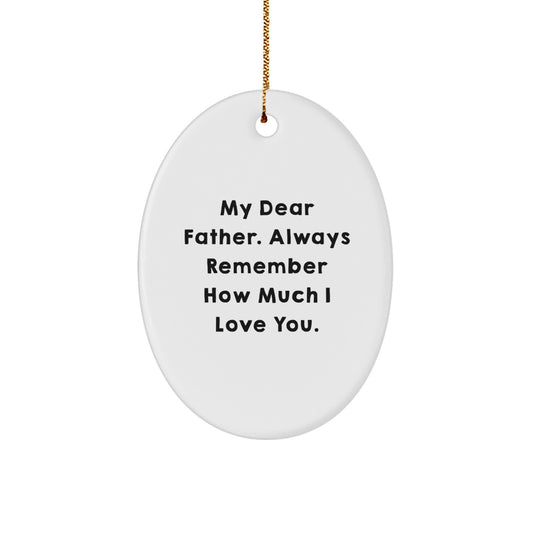 Funny Father Oval Ornament Gifts from Family for Dad Men Christmas Unique - Image 1
