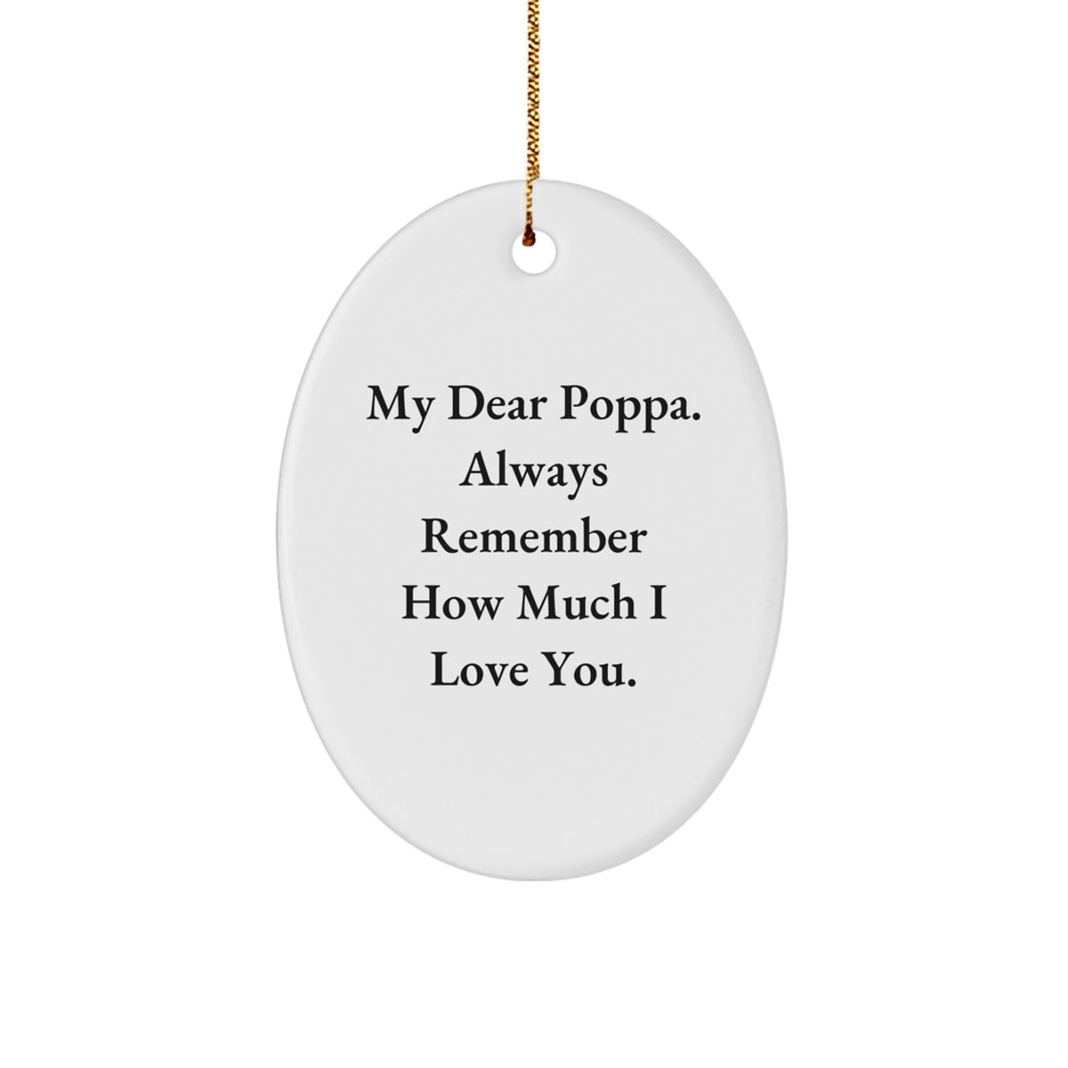 Poppa Keepsake Christmas Ornament Gift for Him - Image 1