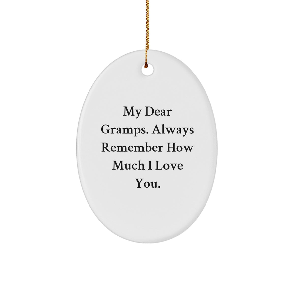 Gramps Oval Christmas Ornament for Coworkers Idea Holiday Keepsake Gift - Image 1