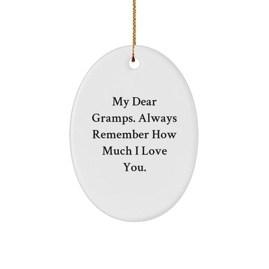 Gramps Oval Christmas Ornament for Coworkers Idea Holiday Keepsake Gift - Image 1