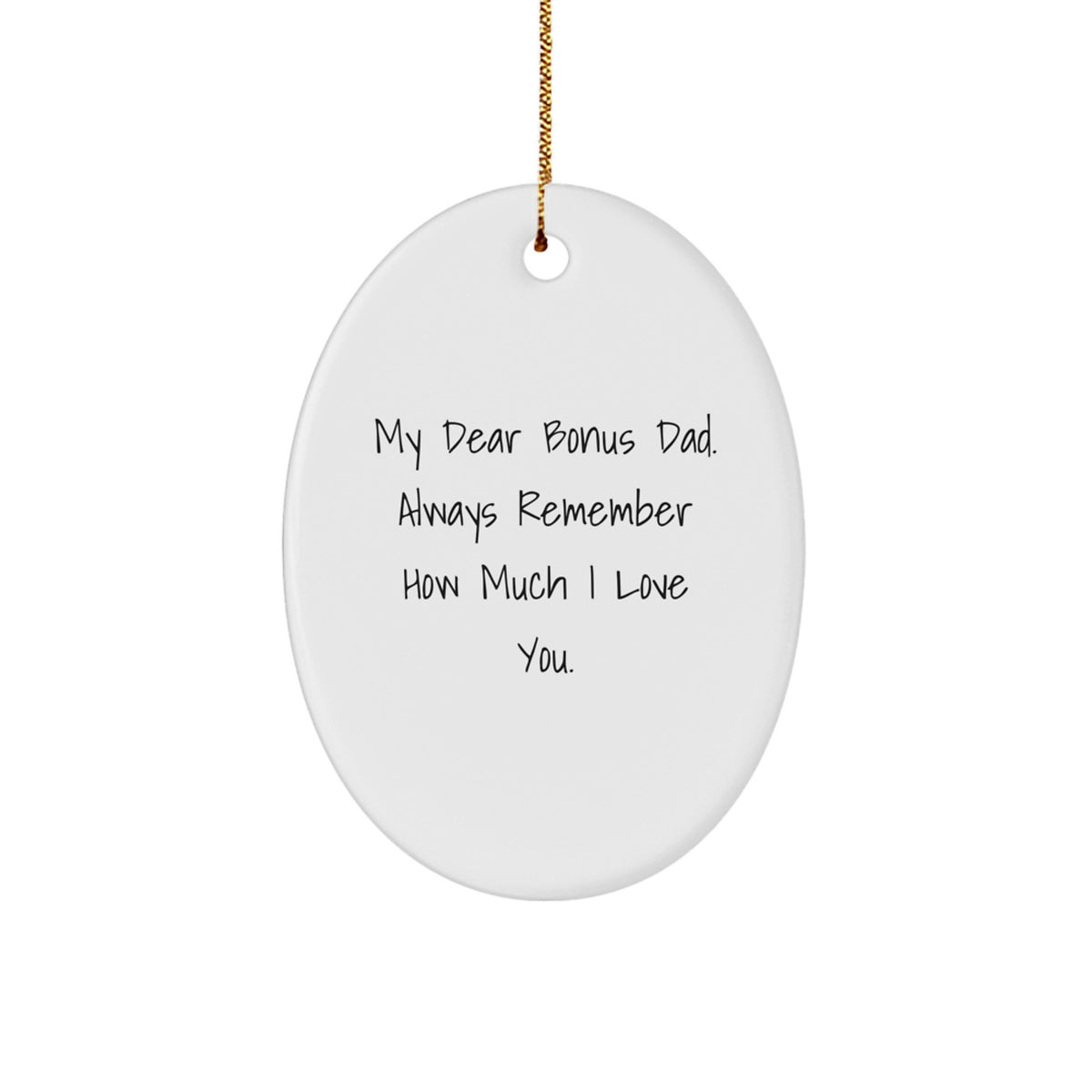 Bonus Dad Holiday Bright Christmas Ornament Keepsake for Him Gift - Image 1