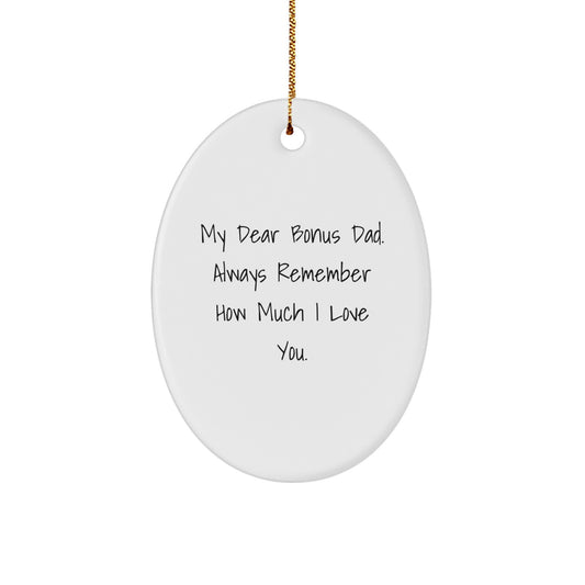 Bonus Dad Holiday Bright Christmas Ornament Keepsake for Him Gift - Image 1