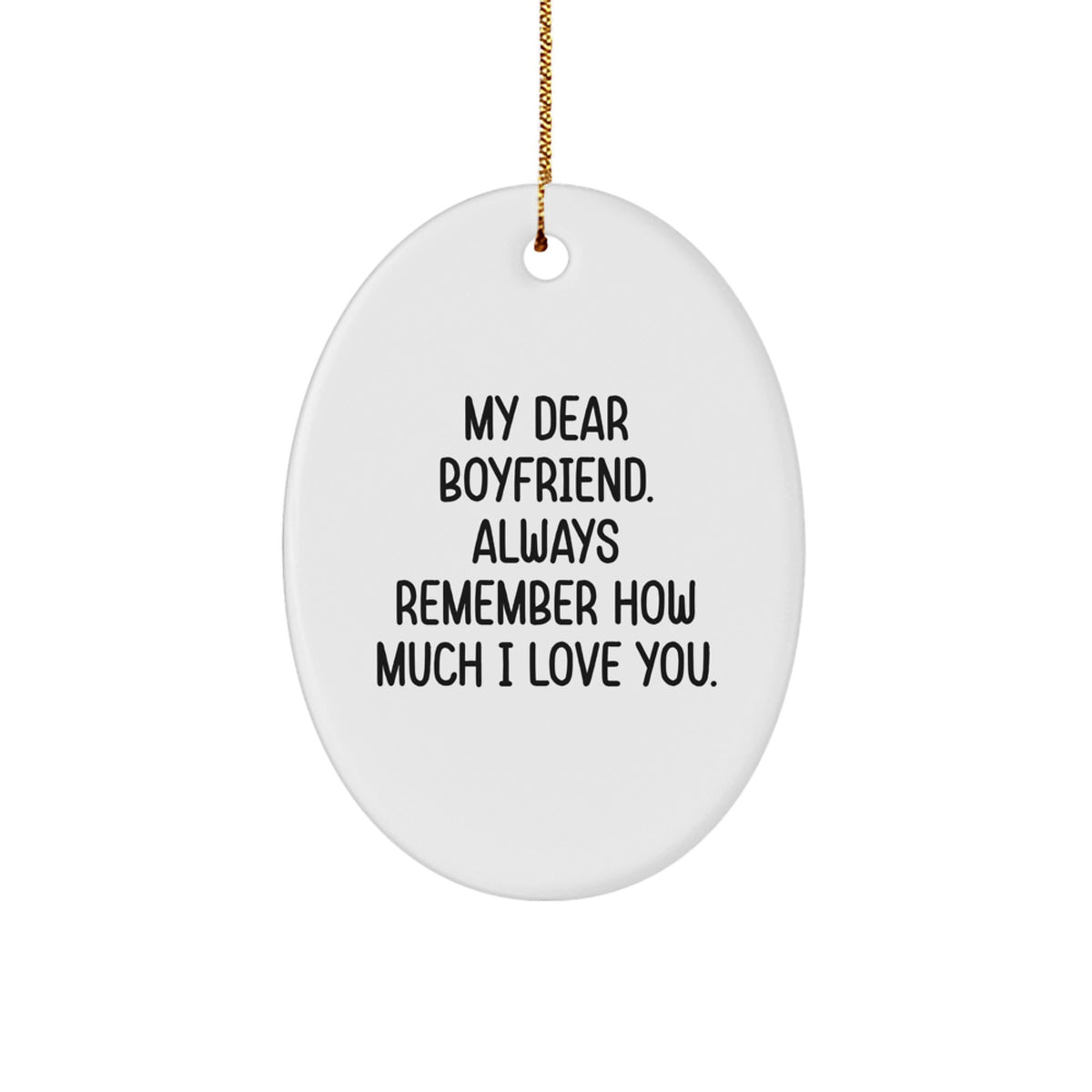 Boyfriend Keepsake Christmas Ornament for Him Love Message Gift - Image 1