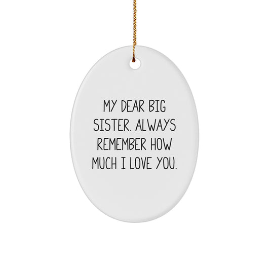 Big Sister Keepsake Christmas Ornament for Her Gift - Image 1