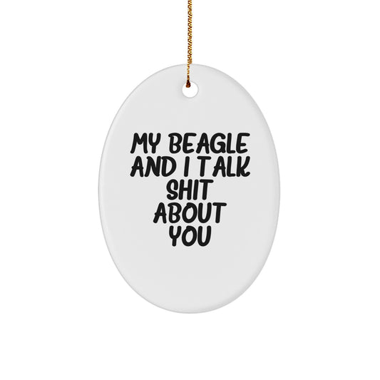 Beagle Dog Christmas Ornament Keepsake for Him Gift Playful Surprise - Image 1