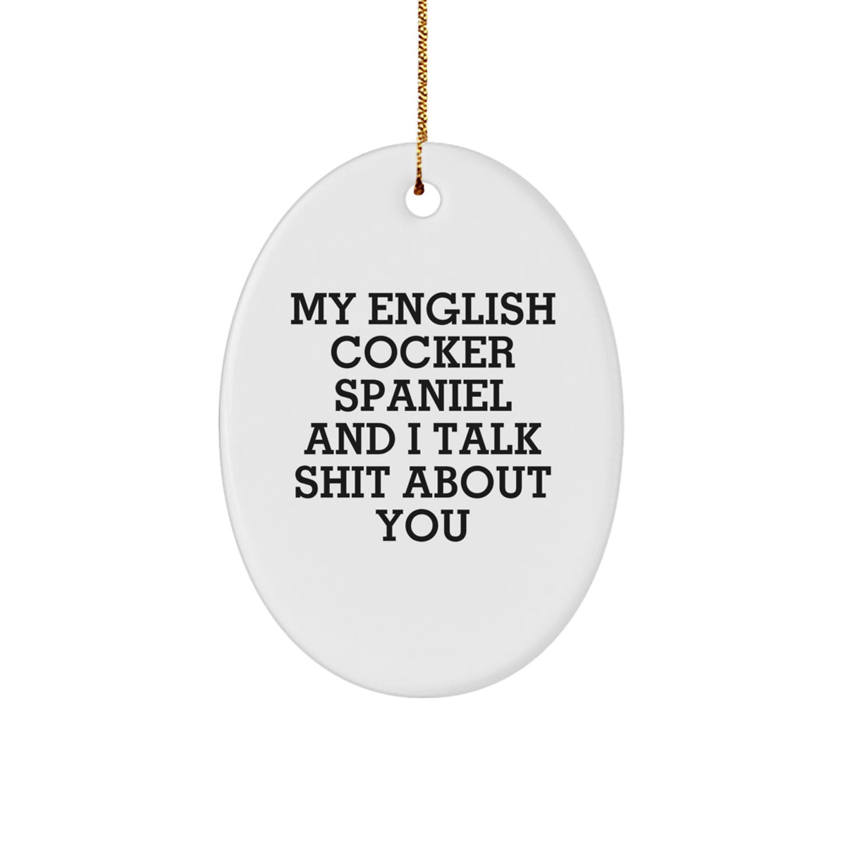Christmas Ornament Funny English Cocker Spaniel Gift for Coworkers - Image 1