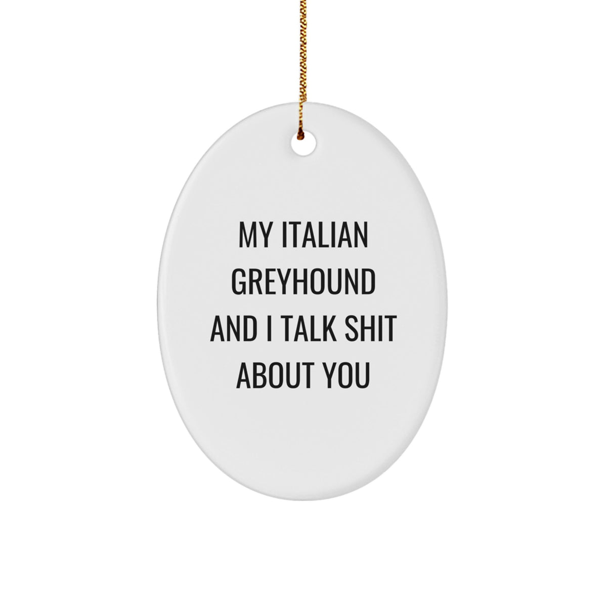 Sassy Italian Greyhound Christmas Ornament Gift for Friends - Image 1