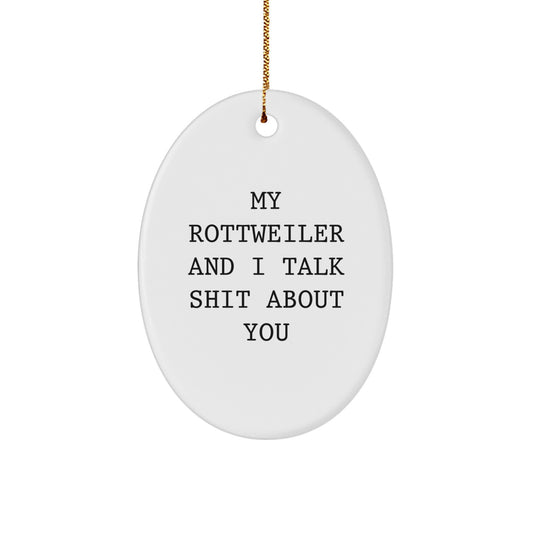 Sassy Rottweiler Christmas Ornament for Friends Gift Novelty - Image 1