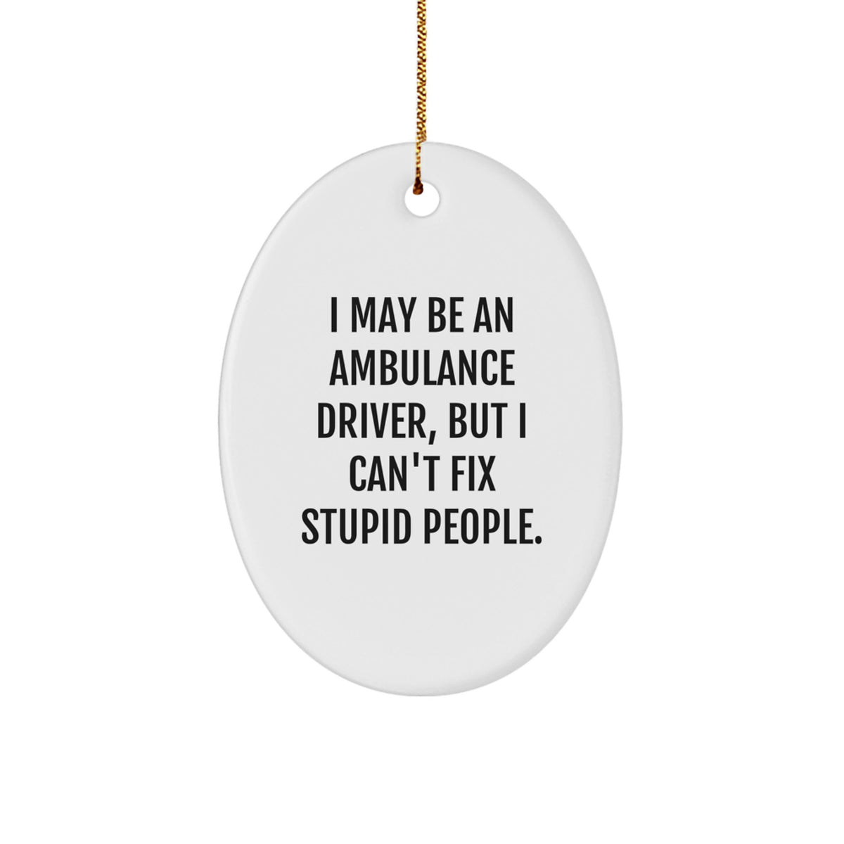Ambulance Driver Keepsake Christmas Ornament for Him Gift - Image 1