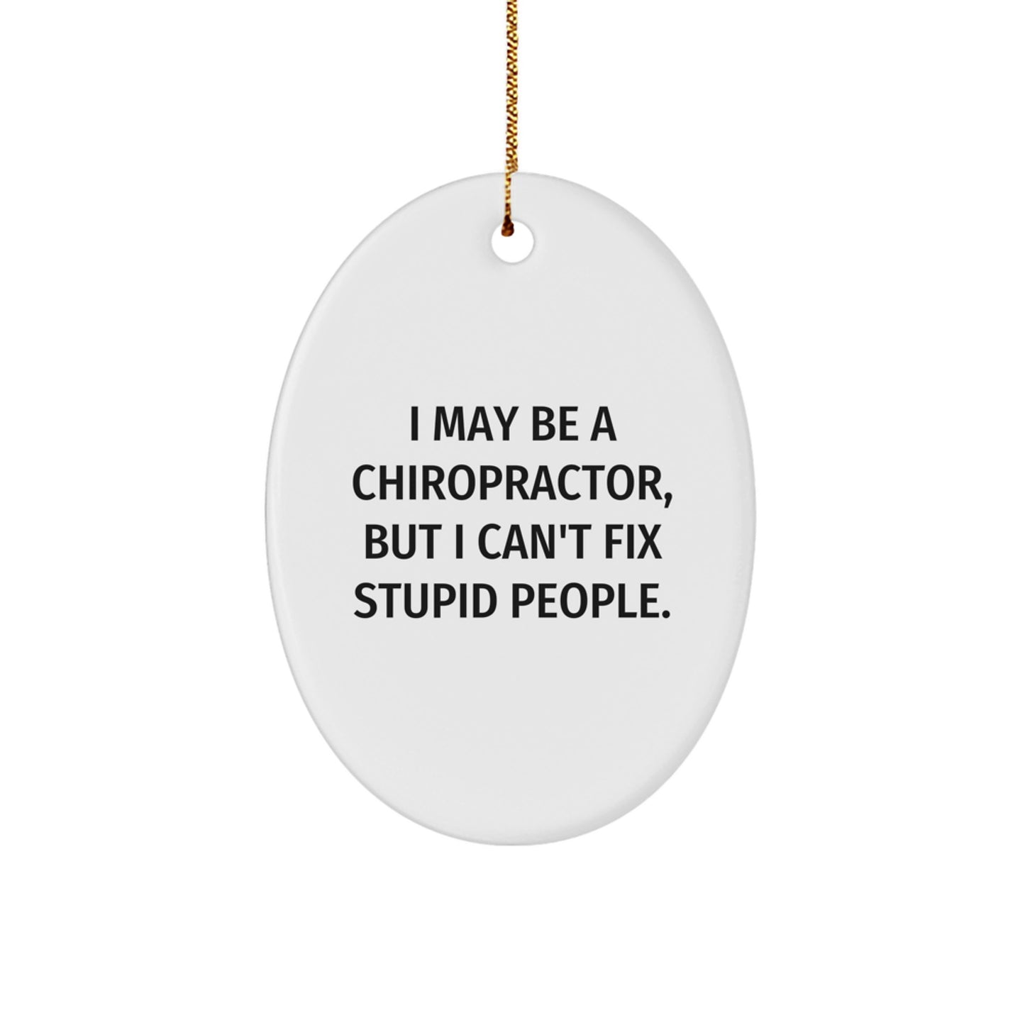Oval Chiropractor Christmas Ornament Idea for Coworkers Gift - Image 1